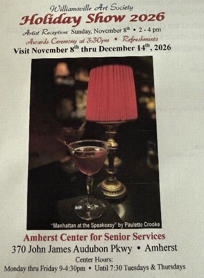 Williamsville Art Society Holiday Show at Amherst Center for Senior Citizens — Nov 8, 2026