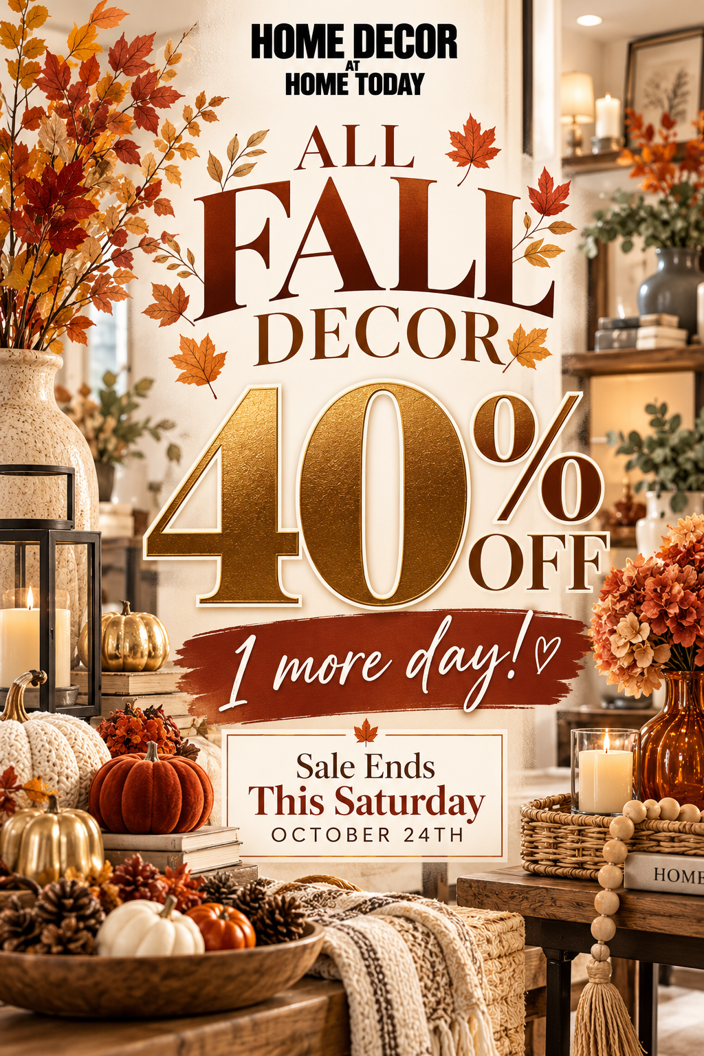 40% Off ALL SEASONAL DECOR