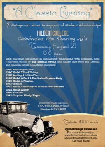 A Classic Evening: Hilbert College Celebrates The Roaring Twenties at 5200 South Park Ave. — Aug 21, 2012