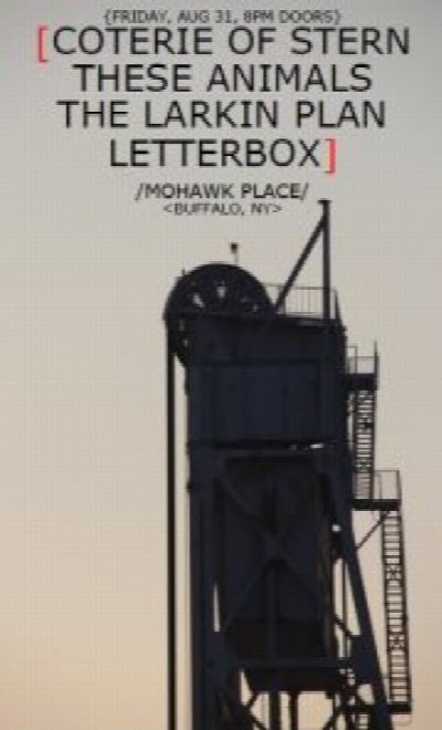 Letterbox - The Larkin Plan - These Animals - Coterie of Stern at 47 East Mohawk Street Buffalo NY — Aug 31, 2012