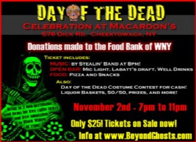 Day of the Dead Celebration to Support the Food Bank of WNY at 576 Dick Road, Cheektowaga, NY 14043 — Nov 2, 2012