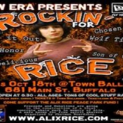 NEW ERA PRESENTS ROCKIN' FOR RICE w/ Bands, Raffles,Presented by New Era at Town Ballroom — Oct 18, 2012