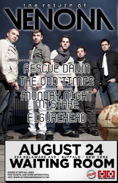 VENONA with special guests at 334 Delaware Ave, Buffalo, NY, 14202 — Aug 24, 2013