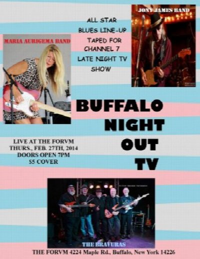 Buffalo Night Out TV - w/ Jony James Band, Maria Aurigema Band, & The Bravuras!
