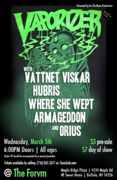 Vaporizer & Vattnet Viskar at 4224 Maple Rd, Buffalo, NY 14226 — Mar 5, 2014