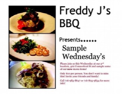 Freddy J's BBQ Sample Wednesday