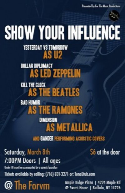 Show Your Influence at 4224 Maple Rd. Amherst NY — Mar 9, 2014