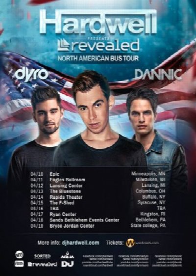 Hardwell w/ Dannic + Dyro at The Rapids Theater — Apr 14, 2014