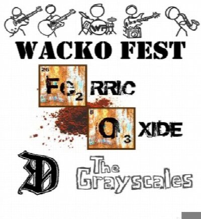 Wacko Fest, Sins Of Victory, Fe2o3 Ferric Oxide, Dimension, The Greyscales, & Outer Sweater! at 4224 Maple Rd. Amherst NY — Apr 25, 2014