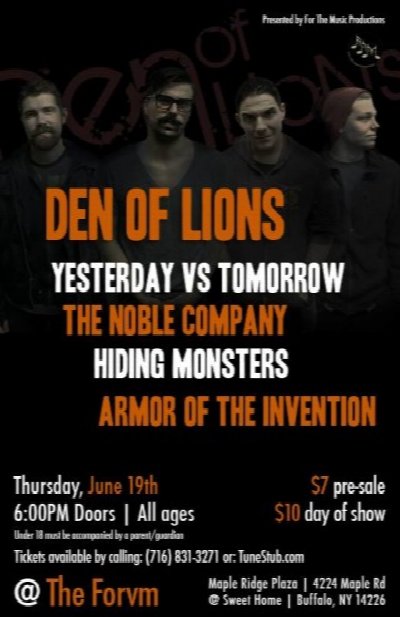 Den Of Lions (Feat: Keith Shuskie of The Voice!) at 4224 Maple Rd. Amherst NY — Jun 19, 2014