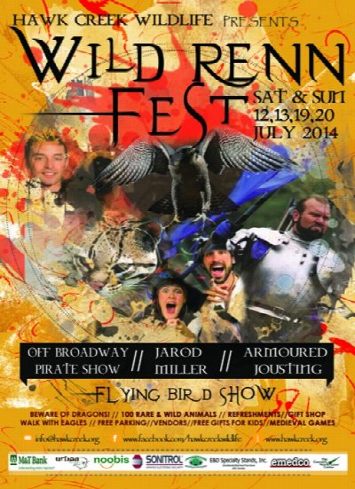 Wild Renn Fest at Hawk Creek Wildlife Center — Jul 18, 2015