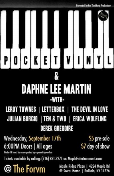Pocket Vinyl & Daphne Lee Martin at The Forvm — Sep 17, 2014