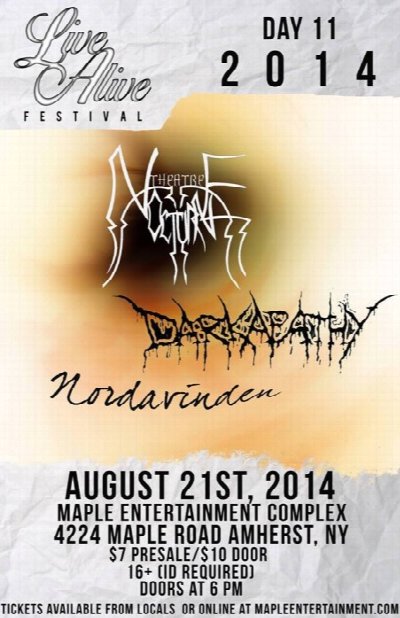 2014 Live Alive Festival Day 13: Theatre Nocturne, GAWD, and more! at The Forvm — Aug 21, 2014
