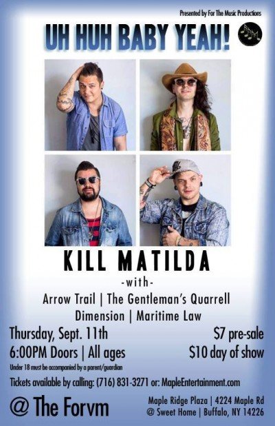 Uh-huh Baby Yeah & Kill Matilda at The Forvm — Sep 11, 2014