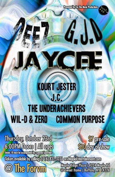 DeeZ, G.J.D, Jaycee, Kourt Jester, WIL-D & Zero, The Underachievers, Common Purpose, & J.C.