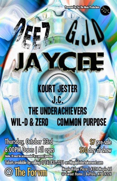 DeeZ, G.J.D, Jaycee, Kourt Jester, WIL-D & Zero, The Underachievers, Common Purpose, & J.C. at The Forvm — Oct 23, 2014