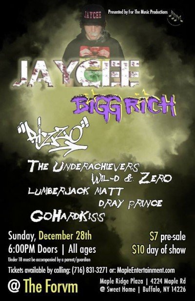 Jaycee - with: Bigg Rich, The Underachievers, Wil-D & Zero, Lumberjack Matt, Dray Prince, Rizzo, & GoHardKiss at The Forvm — Dec 28, 2014