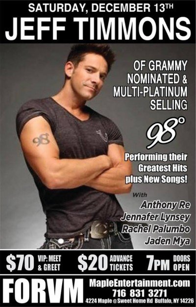 Jeff Timmons (of 98 Degrees) at The Forvm — Dec 13, 2014