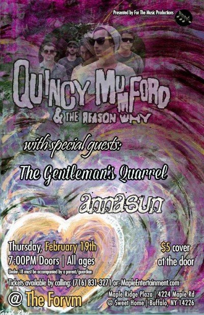 Quincy Mumford and the Reason Why at The Forvm — Feb 19, 2015