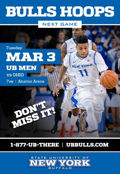 University at Buffalo Men's Basketball Game vs. Ohio at Alumni Arena — Mar 3, 2015