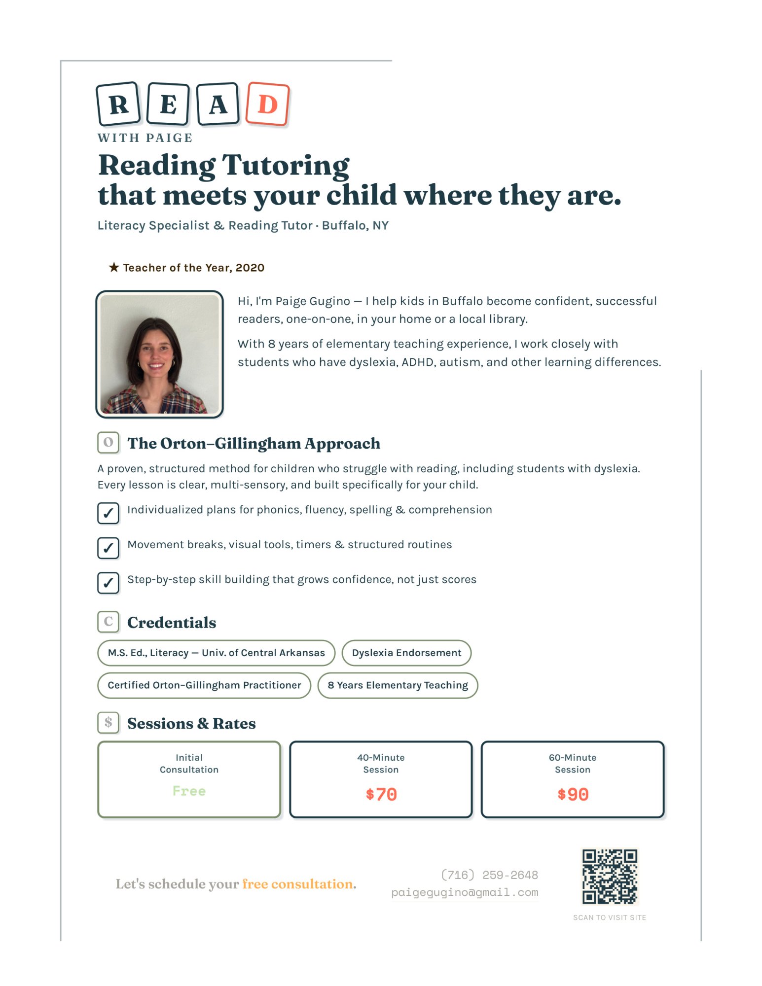 Read with Paige - Reading Support